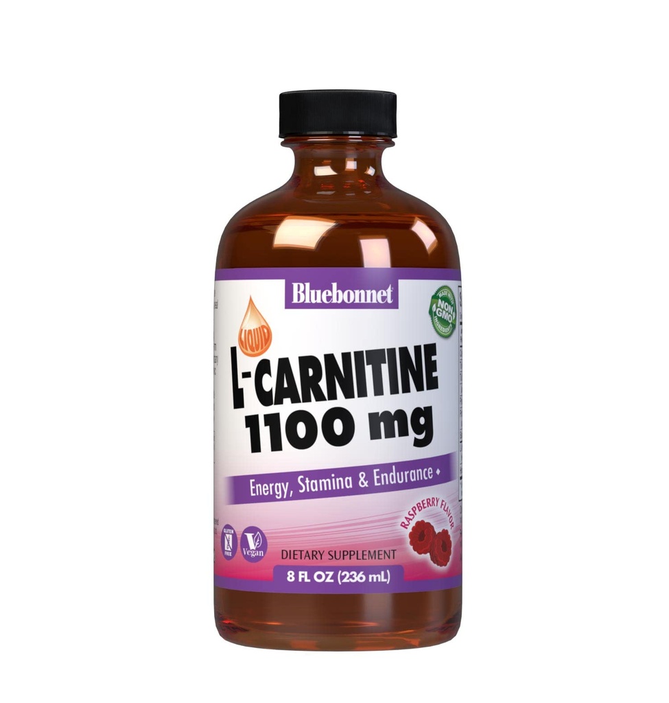 Bluebonnet 액체 L Carnitine 1100 mg, 라즈베리, 8 유체 Ounce