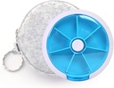 Pill 주최자 Travel Pill case for Purse Portable Medicine case Small Weeks Pill Box for Vitamins/Fish Oil/Pills/Supplements (Blue+Bag)