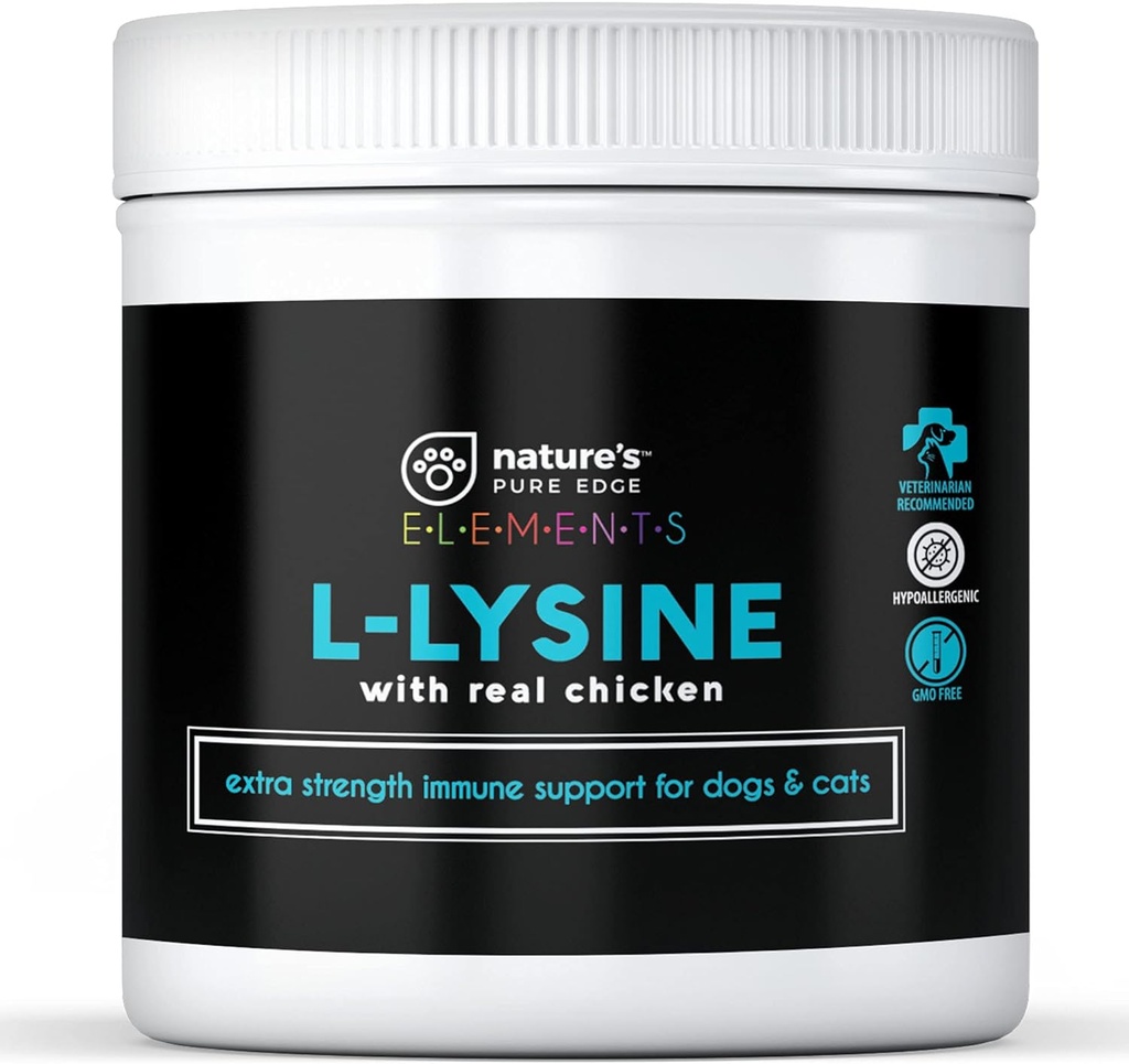 고양이와 새끼 고양이를 위한 L-Lysine 분말, 고양이와 새끼 고양이를 위한 닭에 의하여 맛을 낸 Lysine 보충교재 및 Immune 건강, 정상적인 눈 기능 및 호흡 건강, 여분 큰 125 그램을 지원하기 위하여 개가.