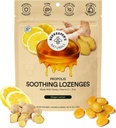 Beekeeper's Naturals Soothing Honey Ginger Lemon Cough Drops - 비타민 D, 아연 및 Propolis Throat Soothing Lozenges, 14 Ct와 면역 지원