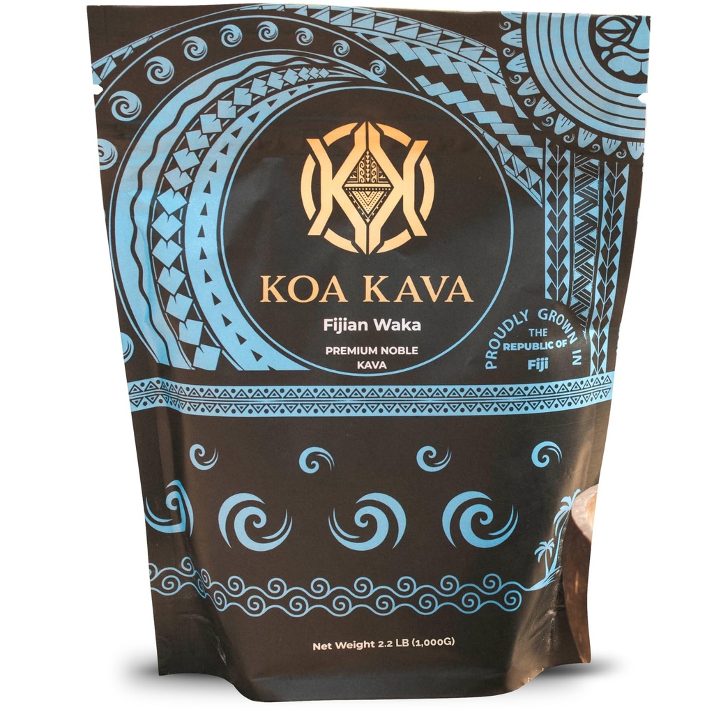 Koa Kava 피지 Kava 분말 프리미엄 Noble Loa Waka 뿌리 균형과 멜로 느낌 (1 KG, 2.2LB)