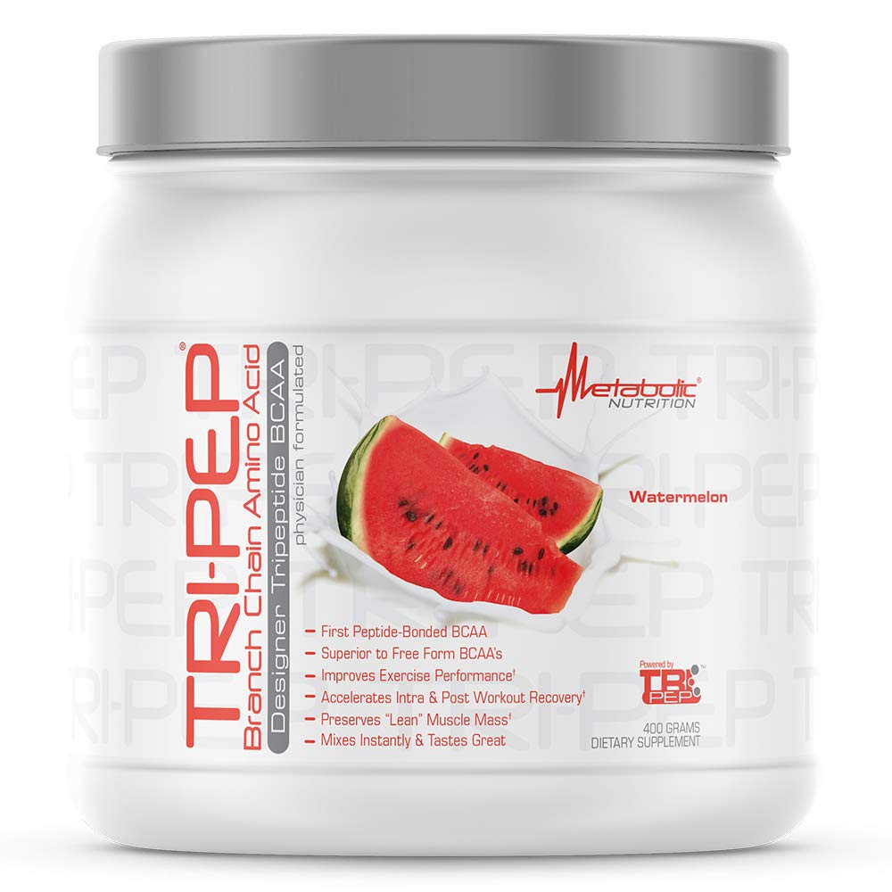 대사 영양 | TRIPEP - Tri-Peptide Branch Chain Amino Acid, BCAA Powder, Pre Intra Post 운동 보충 | 수박, 400 그램 (40 인분)