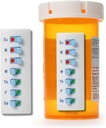 12 + 리필, Pill/Medication/Vitamin/Pet Med 추적자 & Reminder를 위한 껍질과 지팡이 재사용할 수 있는, 당신의 병, 조직 자유로운, 구부려진 뒤 (백색, 2 팩)에 부착하십시오