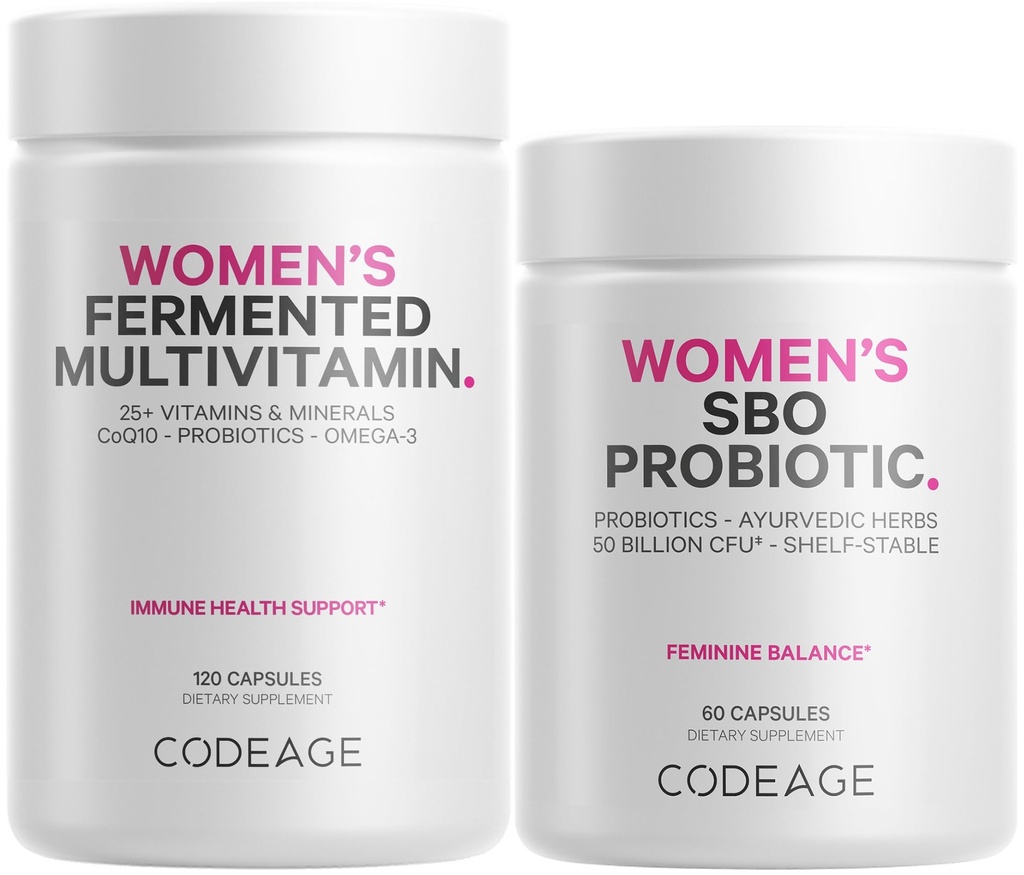 Codeage Women’s Multivitamin 번들: 여성 공식 & Women’s Probiotic Daily Vitamins