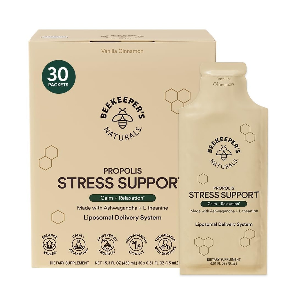 Beekeeper의 Naturals, Propolis, L-Theanine, Calm & Relaxation, 30ct에 대한 안티 스트레스 지원