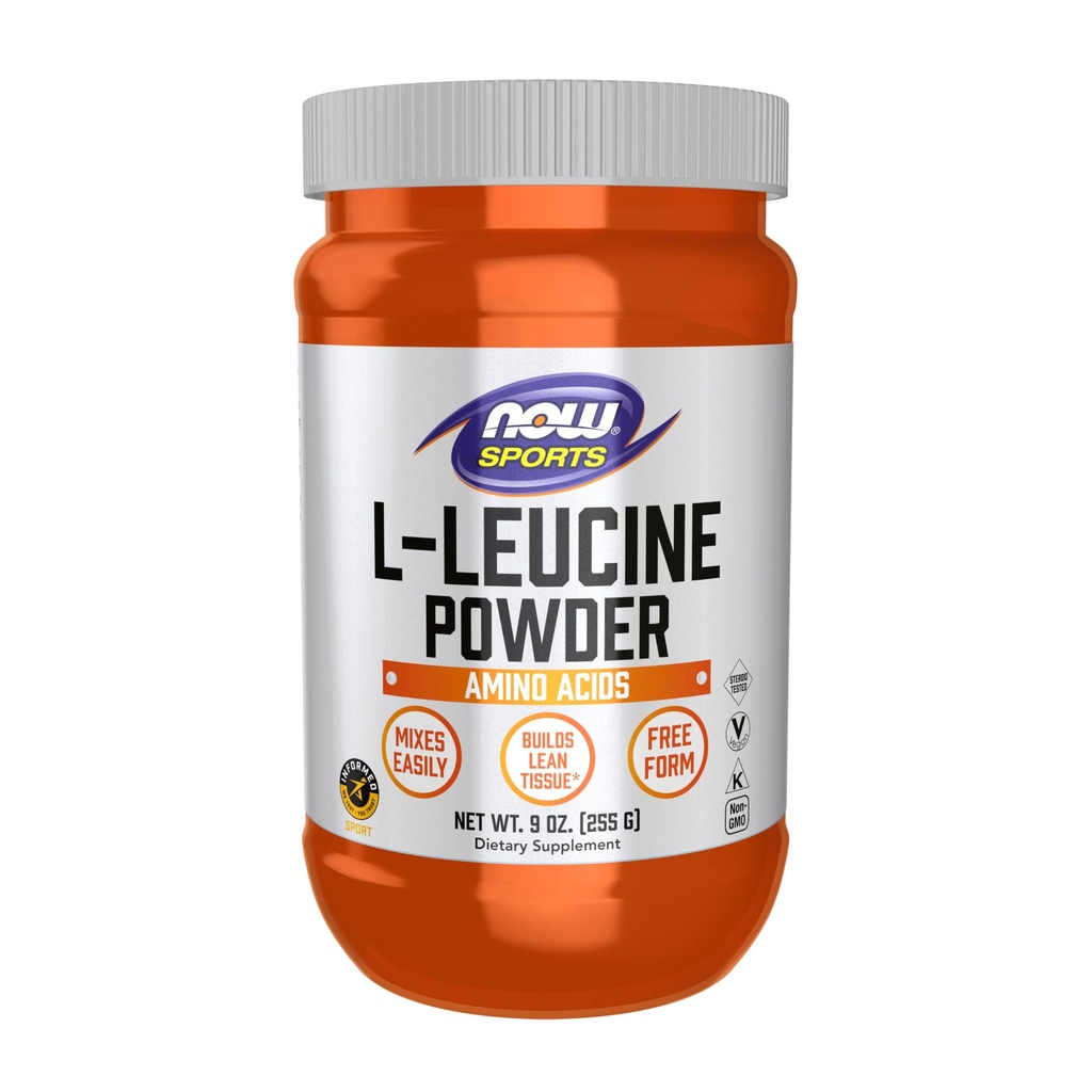 NOW 식품 스포츠 영양, L-Leucine 분말, Lean Tissue *, 아미노산, 9-Ounce 구축