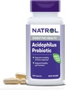 Natrol Acidophilus Probiotic 100 mg, 건강한 Gut 기능을 위한 규정식 보충교재, 성인을 위한 소화성 건강 캡슐, 33 일 공급까지 100개의 캡슐