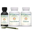 Clark Store Intestine Support & Cleanse Kit - Black Walnut Hulls, Wormwood 및 Cloves-Helps의 Original Green Tincture와 함께 최적의 Intestinal Function 유지