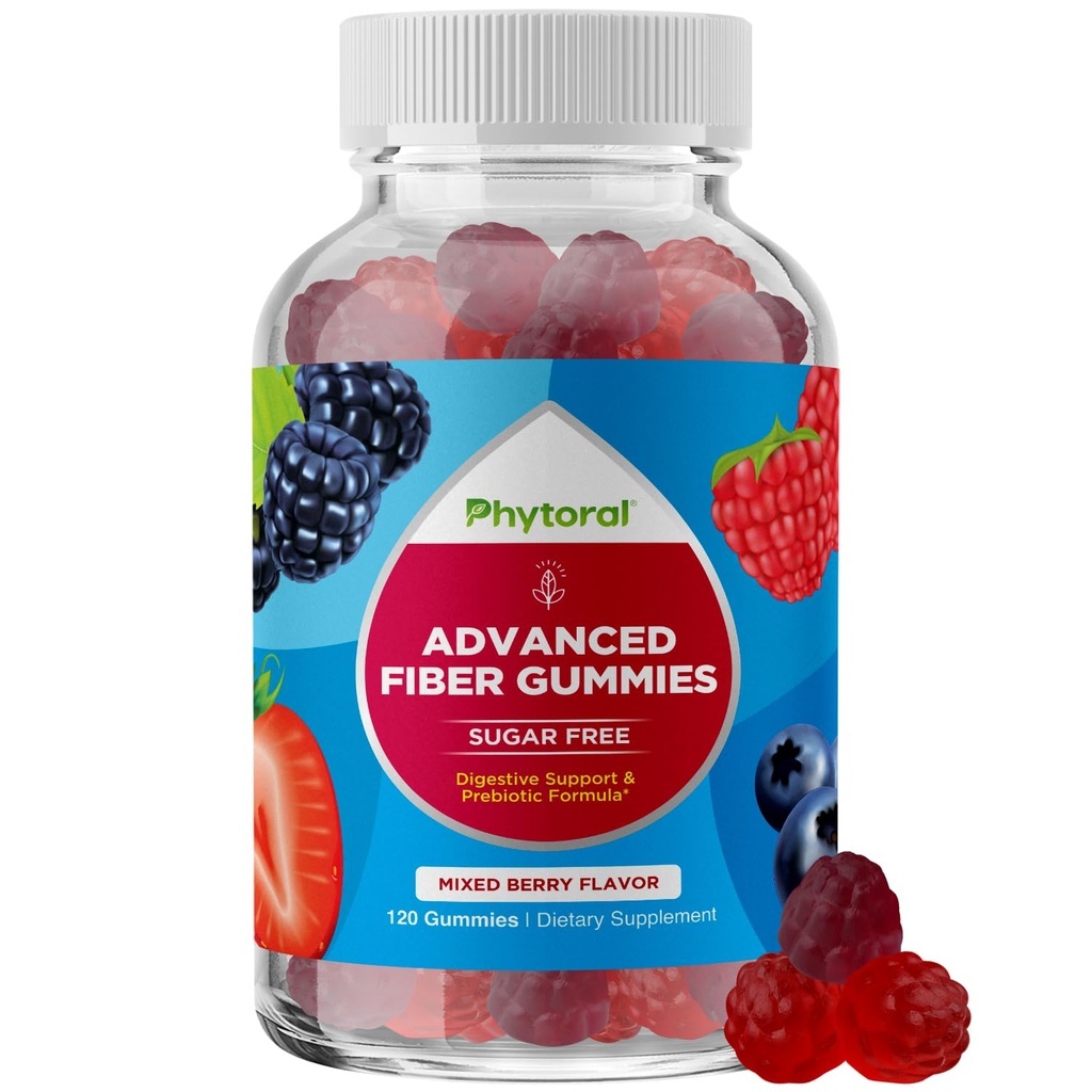 성인을 위한 섬유 Gummies - Gut & Digestive 건강을 위한 Prebiotic 지원을 가진 Chicory 뿌리 보충교재 - Stomach 규칙 & Immune 원조를 위한 수용성 Digestion 캡슐 - 설탕 자유로운 & Vegan - 120 조사