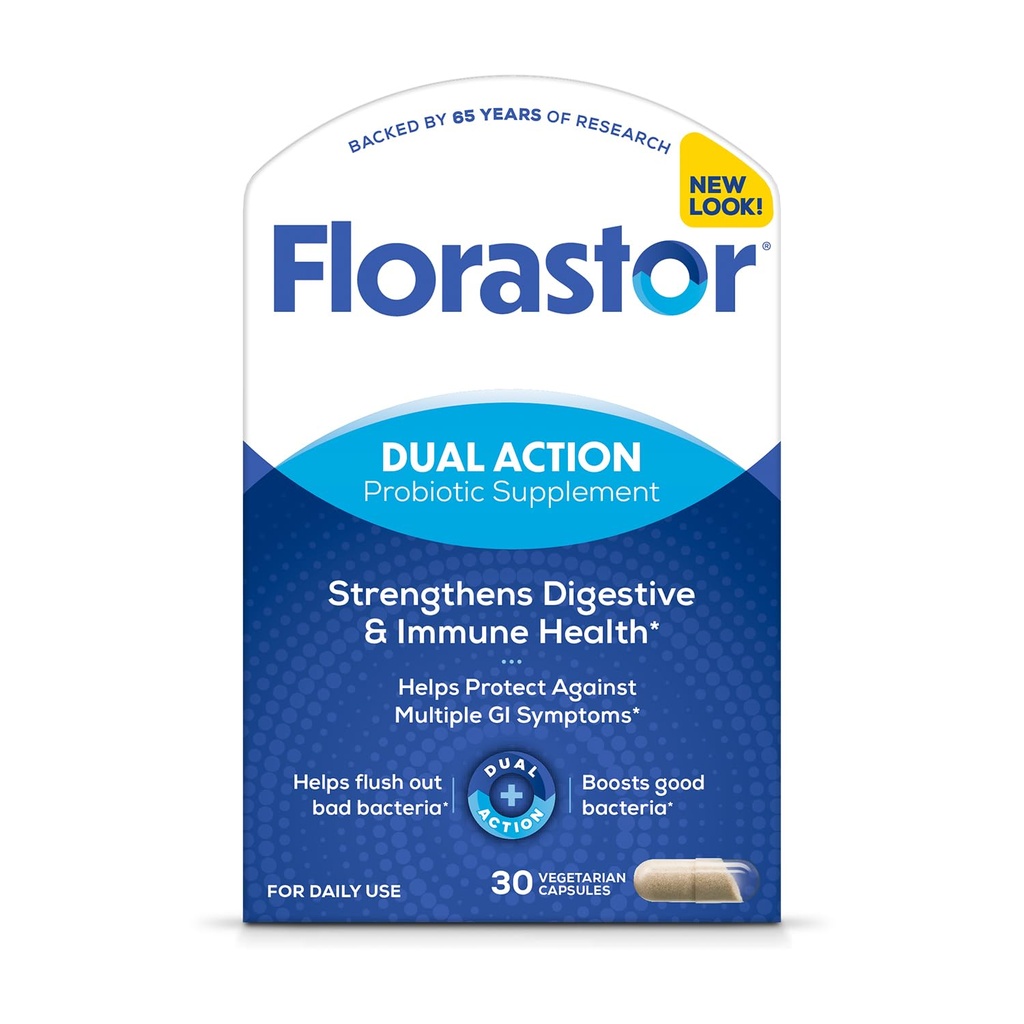 소화 및 면역 건강을 위한 Florastor Probiotics, 여성 & 남자를 위한 30의 캡슐, Probiotics는, 우리의 유일한 스트레인 Saccharomyces Boulardii를 가진 플러시 아웃 나쁜 박테리아를 돕습니다