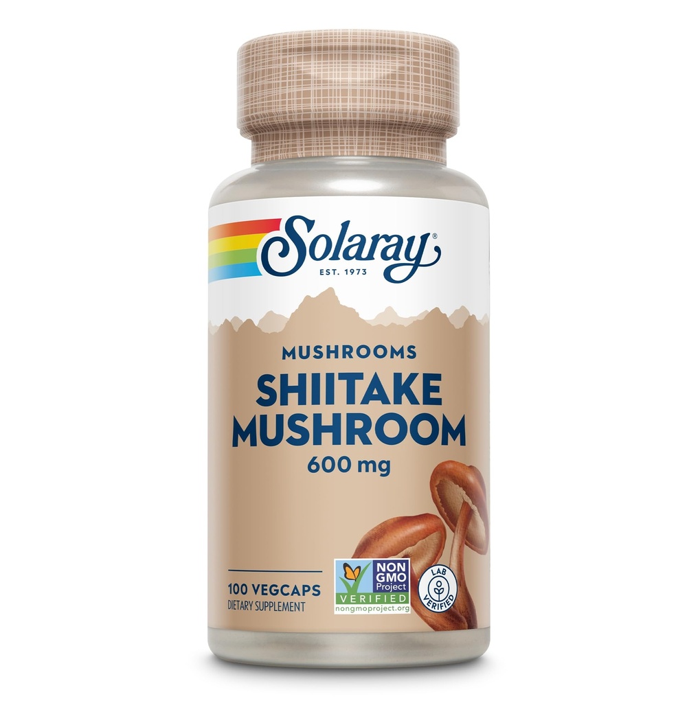 SOLARAY Shiitake 버섯 600 mg | 100 개