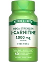 자연의 진실 L 카르니틴 1000mg | 60 캡슐 | Mega Strength | Free Form | 비 GMO & 글루텐 무료 보충