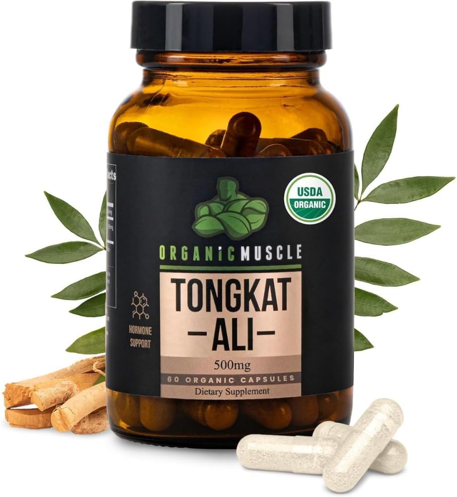 남자, 500mg에 대 한 유기 근육 Tongkat Ali - 순수 하 고 강력한 USDA Eurycoma Longifolia 루트 보충 60 카운트 – 야생 성장 남성 건강 호르몬 남성 성능, 드라이브 및 Energizer에 대 한 지원