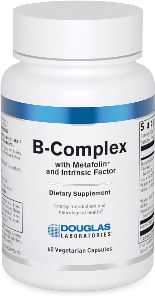 Douglas Laboratories B-Complex w/Metafolin | 혈액 세포, 호르몬 및 신경계 지원에 종합적인 B 보충교재 | 60의 캡슐