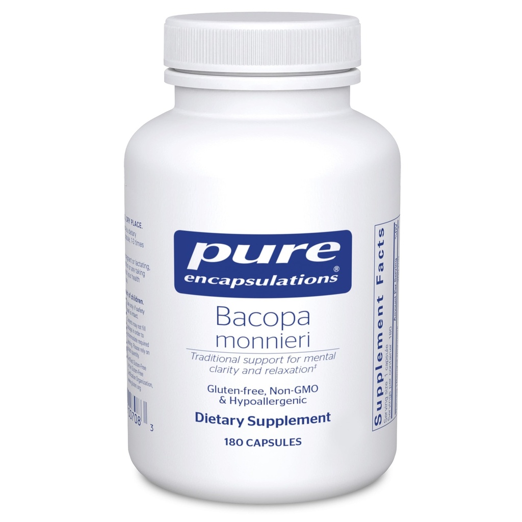 Pure Encapsulations Bacopa Monnieri | 뇌, 기억, 집중 및 스트레스 지원을위한 보충 * 180 캡슐