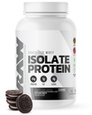 RAW Whey Isolate Protein Powder, Cookies N Cream - 100 % 근육 성장 및 회복을위한 잔디 볶은 스포츠 영양 단백질 분말 - 낮은 발톱, 낮은 발열, 자연적으로 맛 & 단화 - 25 서빙