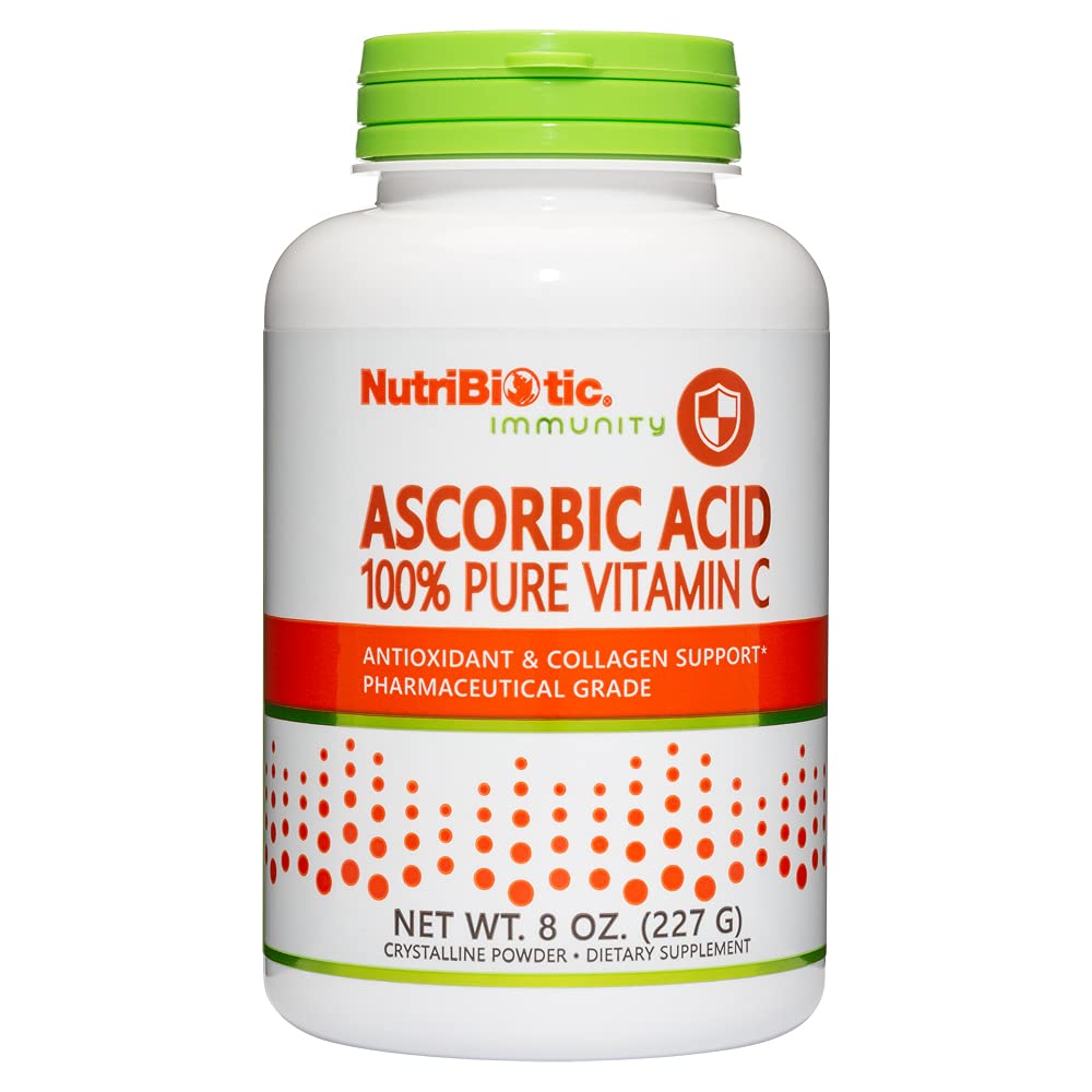 NutriBiotic 아스코르브산 비타민 C 분말, 8 Oz | 약제 급료 L 아스코르브산, 봉사 당 2000 Mg | 정유 및 산화 방지제 교원질 지원 보충교재 | Vegan, 글루텐 & GMO는 해방합니다