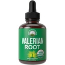USDA 유기 Valerian 뿌리 액체 하락 보충교재. Vegan Extract Tincture for Relaxation, Sleep, Calm. Valerian 캡슐에 큰 대안. Zero Sugar, Gluten 여성 및 남성을위한 무료 보충제