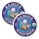 Badger Sleep Balm, 유기농 에센셜 오일 아로마 테라피 성인 및 어린이, Relaxing & Calming Lavender & Bergamot 자연 수면 지원, .75 oz Tin, 2-Pack