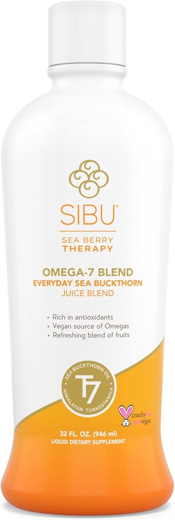 sibu 혼합 바다 Buckthorn 과일 주스 - 오메가 7 바다 Buckthorn Purée 건강한 과일 주스와 혼합 - 강력한 오메가 7 보충, 32 온스