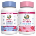 MaryRuth Organics Prenatal Postnatal Multivitamin Gummies (Strawberry) & Women's | USDA Organic | 비타민 Breastfeeding, Beauty, & Immunity | 비건, 젤라틴