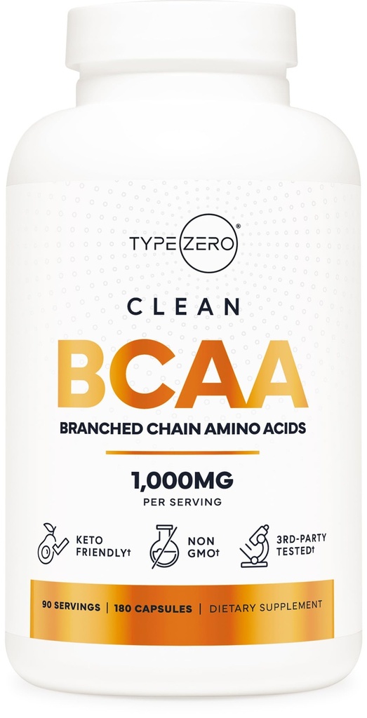 유형 0 BCAA 1000mg 분기된 사슬 아미노산 (180의 캡슐, L 루신, L 이소류신의 1000mg 및 L 발린의 500mg를 가진 90의 서빙)
