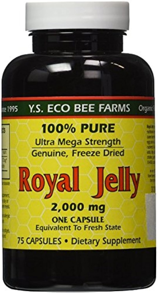 YS Eco Bee Farms Royal Jelly 2,000 mg - 75 캡슐 (포장 2)