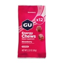GU 에너지 Chews, Strawberry 에너지 Gummies Electrolytes, Vegan, Gluten-Free, Kosher, Caffeine의 20 mg, 그리고 모든 운동을 위한 Dairy-Free On-the-Go 에너지, 12의 부대 (24의 서빙 합계)