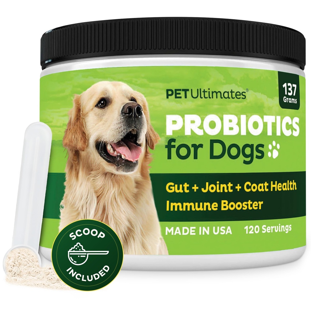 개를위한 애완 동물 궁극적 인 Probiotics - 소화 지원 및 항생제 복구를위한 22-Species Dog Probiotics - 피부 및 코트 보충, 활력 향상 - 개 건강 용품 (1 팩)