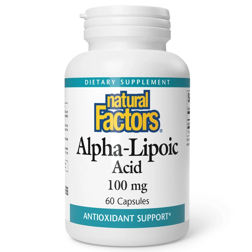 자연적인 요인 알파 lipoic 산성 100mg 캡슐, 60-Count