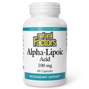 자연적인 요인 알파 lipoic 산성 100mg 캡슐, 60-Count