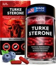 남성용 Turkesterone 보충교재 - 근육 성장을 위한 유기 Turkesterone 보충교재 w/Fadogia Agrestis Pterostilbene | Complexed Turkesterone 분말 | 120 Turkestrone Vegan 캡슐 1 팩