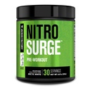 Jacked Factory NITROSURGE Pre Workout Supplement - Endless Energy, Instant Strength Gains, Clear Focus, Intense Pumps - NO 부스터 및 강력한 Preworkout Energy Powder - 30 서빙, Arctic White