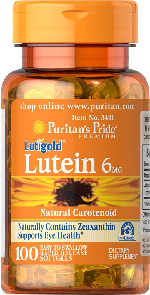 Zeaxanthin Softgels, 100 조사를 가진 Puritans Pride Lutein 6 Mg