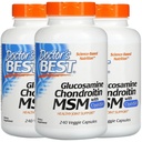 닥터스 베스트, (3 팩 Glucosamine Chondroitin MSM OptiMSM, 240 Veggie 모자와