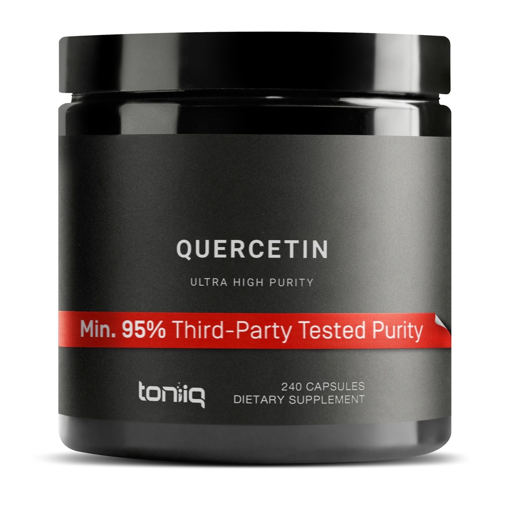 Toniiq 매우 높은 순수성 Quercetin 캡슐 - 95%+ 높게 순화되고 생물 가능 - 서빙 당 1000mg - 240의 캡슐 Quercetin 보충교재