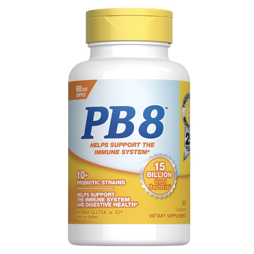 영양 지금 PB 8 Probiotic 면역 체계와 소화 지원* 규정식 보충교재, 60 조사