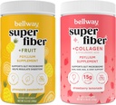 Bellway 슈퍼 섬유 분말 + 과일, 파인애플 열정 과일 슈퍼 섬유 분말 + 교원질, 딸기 레몬