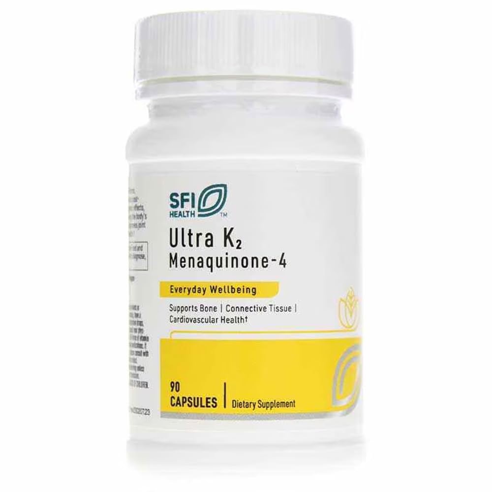 Klaire Labs SFI 건강 Ultra K2 Menaquinone - 4 - 캡슐 당 비타민 K2 MK4의 15mg를 가진 비타민 K2 보충교재 - 지원 뼈 & 심장 혈관 건강 - Hypoallergenic & Vegan 비타민 K (90 캡슐)