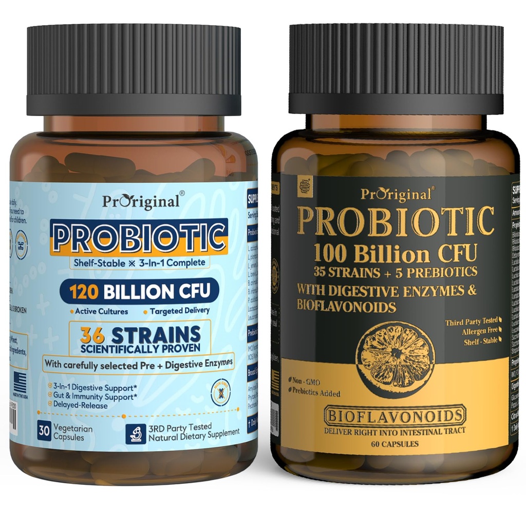 Probiotic 100 억 CFU + 100 억 CFU Gut & Digestive 건강, Vegan Acidophilus Probiotic 보충