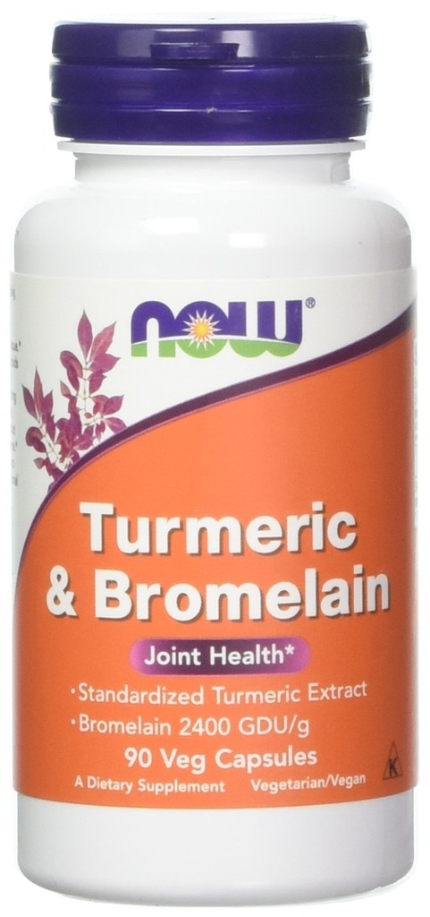 NOW 식품 심황 & Bromelain, 90 야채 캡슐 (2 팩)