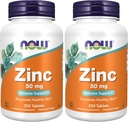 지금 보충 교재, 아연 (Zinc Gluconate) 50 mg의 지원 효소 Functions*, Immune Support*, 250의 정제 (2의 포장)