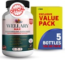 Wellary 최대 Menopause 지원 보충교재, 40 Billion CFU Probiotic 혼합, 90의 캡슐 (5)