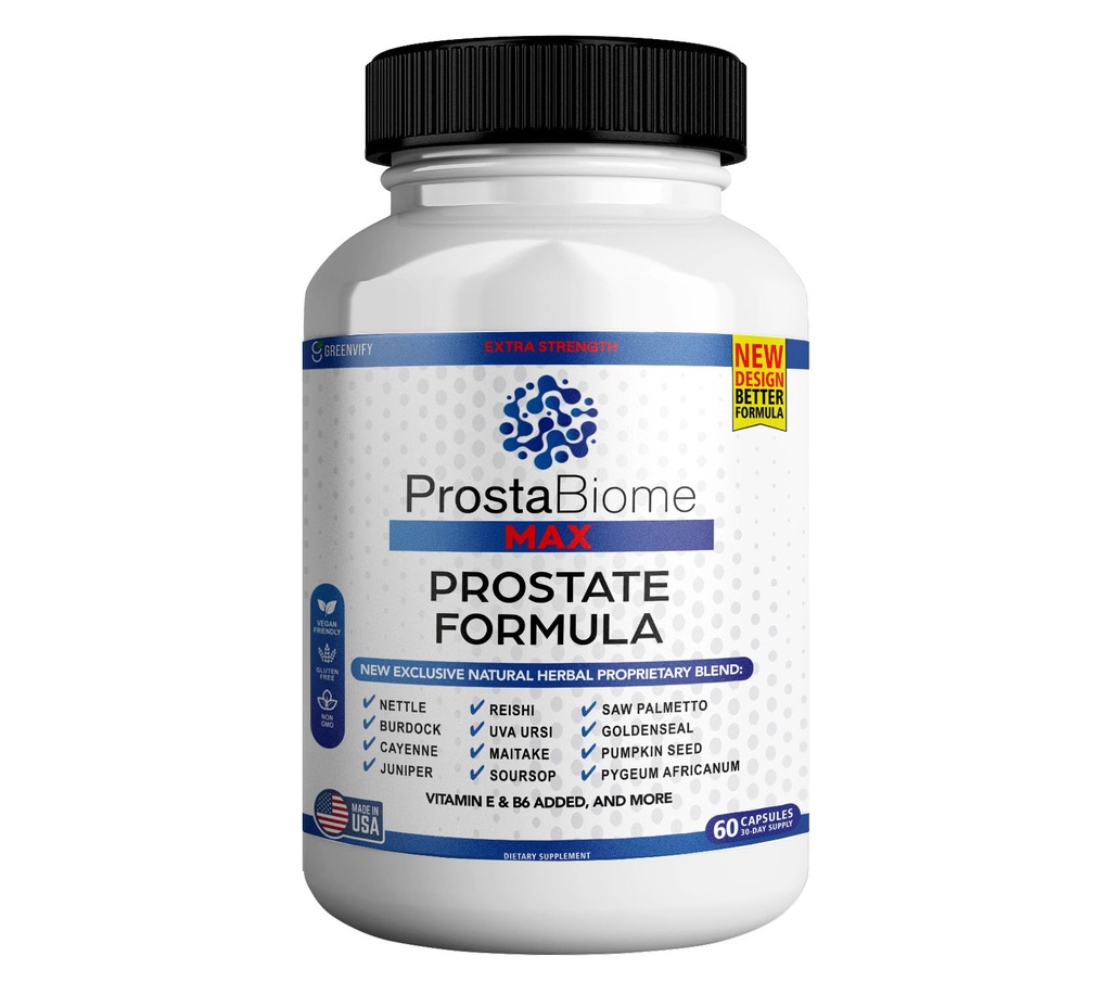 ProstaBiome 최대 전립선 지원 공식, 톱 Palmetto와 자연 초본 혼합, 60 캡슐, 30 일 공급 (1)