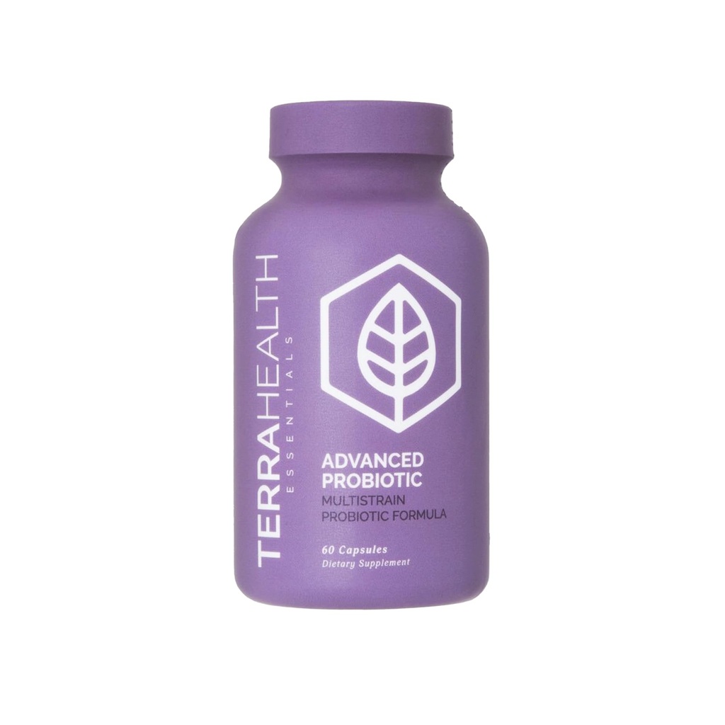 Terra Health Essentials 고급 프로바이오틱스 | 50억 CFU | Bloating & Gas, Immune Support | 30일 공급 (60 캡슐)