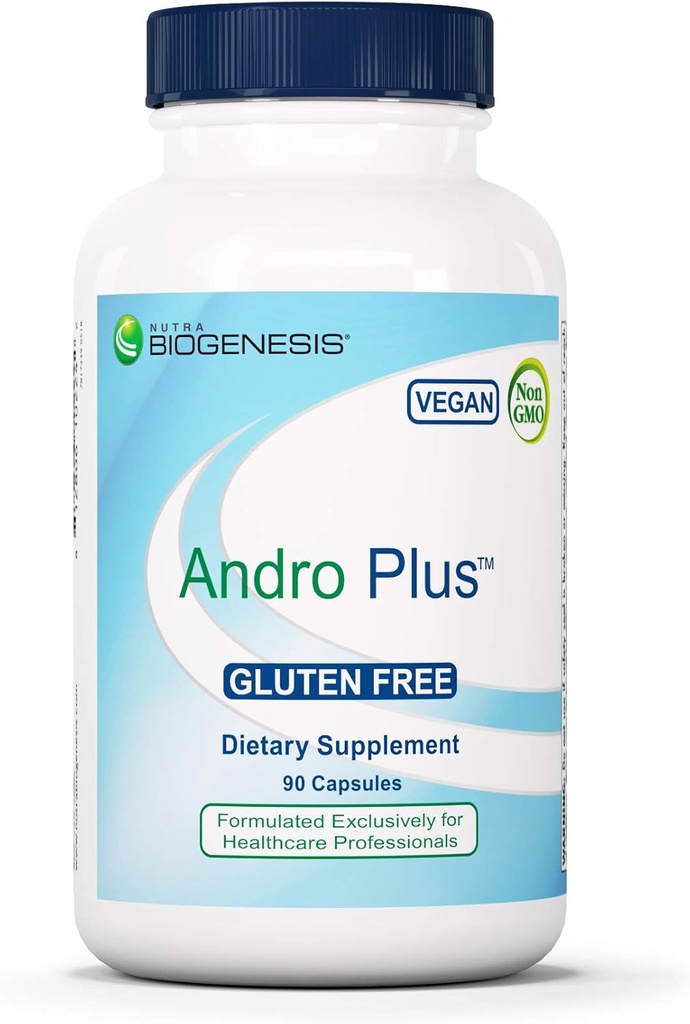 Nutra BioGenesis Andro Plus - 남성을위한 Tribulus Terrestris 추출물, Muira Puama, 건강 및 웰빙 지원이있는 남성 활력을위한 Maca 뿌리 보충 - 90 채식 캡슐