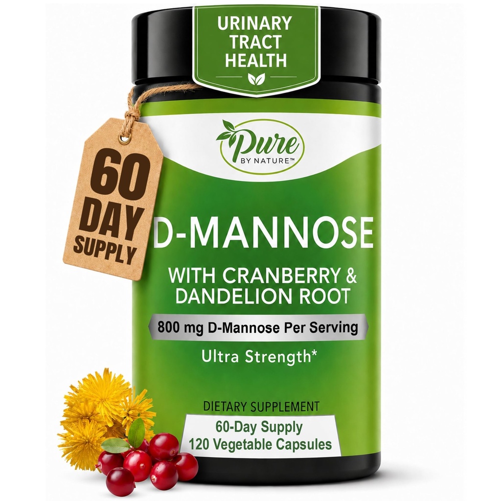 Cranberry와 Dandelion 뿌리, 120 조사를 가진 성격 D-Mannose에 의하여 순수한