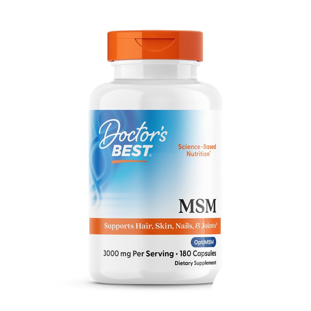 의사 최고의 MSM, 지원 헤어, 피부, 손톱, & 관절, 비 GMO, 글루텐 무료, 3000 mg 서빙, 180 캡슐