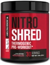 Jacked Factory NITROSURGE Shred Pre 운동 보충교재 - 에너지 부스터, 즉시 힘 이익, 샤프 초점, 강력한 펌프 - Nitric 산화물 부스터 & PreWorkout 분말 - 30Sv, 수박