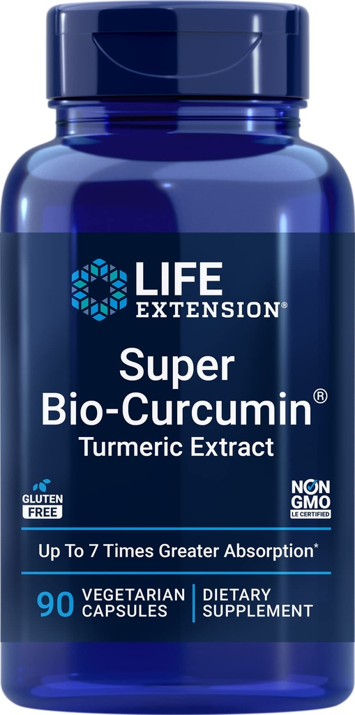 수명 연장 슈퍼 바이오-Curcumin 심황 추출물 400mg, 90 Veg 모자 - 채식 캡슐 - Non-GMO - 높게 흡수 가능